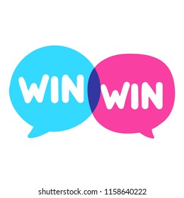 Win-win concept. Vector illustration on white background.