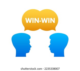 Win-win strategy. Partnership, Deal. Vector stock illustration.