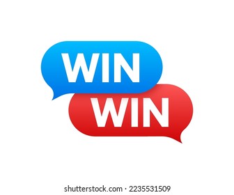 Win-win strategy. Partnership, Deal. Vector stock illustration.