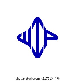 WIP letter logo creative design with vector graphic