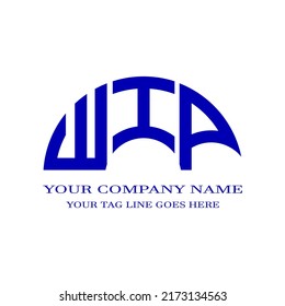 WIP letter logo creative design with vector graphic