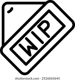 wip line icon illustration vector