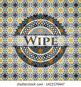 Wipe arabic emblem. Arabesque decoration.