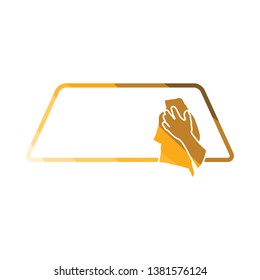 Icono de la ventana del coche. Diseño de color plano. Ilustración vectorial.