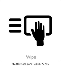 Wipe and clean icon concept