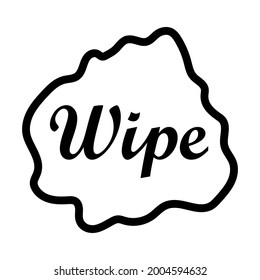 Wipe Cloth Icon. Bold outline design with editable stroke width. Vector Illustration.