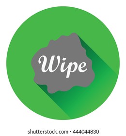 Wipe cloth icon. Flat color design. Vector illustration.