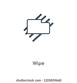 Wipe concept line icon. Linear Wipe concept outline symbol design. This simple element illustration can be used for web and mobile UI/UX.
