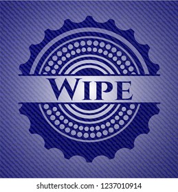 Wipe emblem with jean high quality background