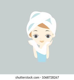 Wipe face  character