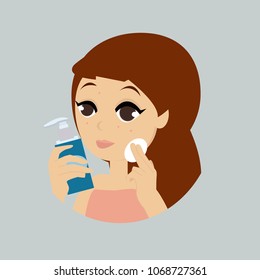 Wipe the face cream