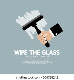 Wipe the Glass Vector Illustration