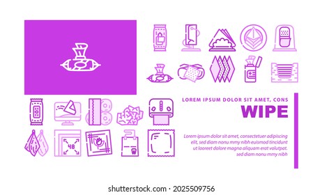 Limpiar el vector de plantilla de la cabecera de la página web de acceso de accesorios de higiene. Limpieza De Vapor Y Envase De Vacuo, Ropa En Polvo Y En Placa, Para Limpieza De Gafas E Ilustración Dental