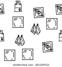 Ilustración de líneas delgadas del vector de accesorios de higiene de borrado