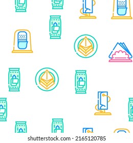 Wipe Hygiene Accessory Vector Seamless Pattern Color Line Illustration