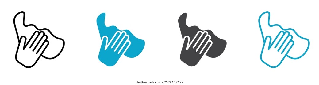 icono de borrado Arte plano en conjunto de contorno