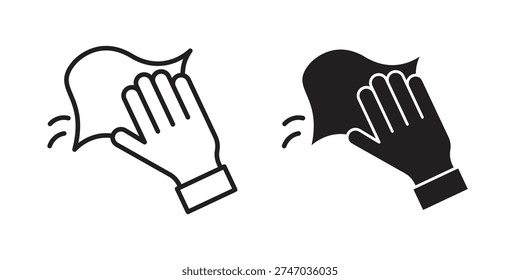 wipe icon. linear style sign for mobile concept and website ui design