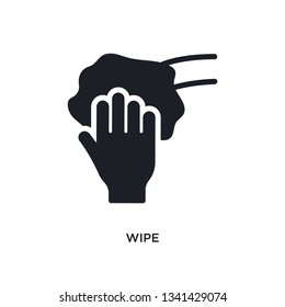 wipe isolated icon. simple element illustration from cleaning concept icons. wipe editable logo sign symbol design on white background. can be use for web and mobile