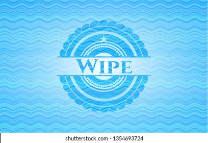 Wipe light blue water emblem.