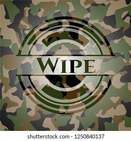 Wipe on camouflaged pattern