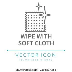 Wipe With Soft Cloth Jewelry Vector Line Icon