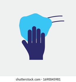 limpie el icono vectorial con el icono vectorial de limpieza de toallas