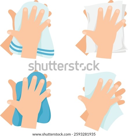 wipe your hands with a towel