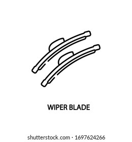 Wiper blade line icon. Vector illustrations to indicate product categories in the online auto parts store. Car repair.