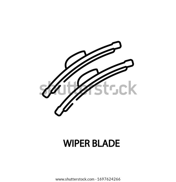 Wiper blade line icon. Vector illustrations to\
indicate product categories in the online auto parts store. Car\
repair.