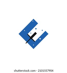 Wiper glass vector logo template for your business, simple, modern, and editable