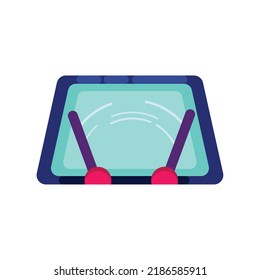 Icono del limpiaparabrisas. Subtabla para colocar en las partes de los coches, el servicio de coches, etc. 