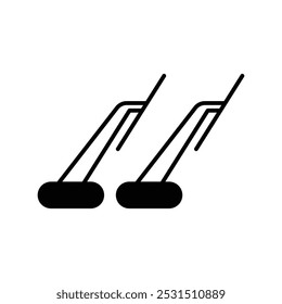 Icono de limpiaparabrisas con Vector de fondo blanco