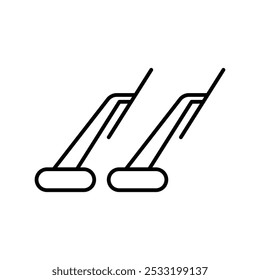 Icono de limpiaparabrisas con Vector de fondo blanco