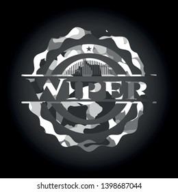 Wiper on grey camo pattern