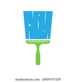 Wiper squeegee vector illustration. Cleaning logo design