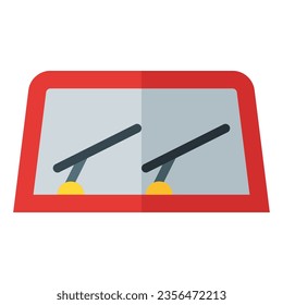 Wischer. Vektorflache Symbol eines Autos oder Automobils, symbolisiert eine Maschine zum Fahren. Es ist flach präsentiert, geeignet für mobile Konzepte und Web-Design