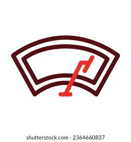 Wiper Vector Thick Line Two Color Icons For Personal And Commercial Use.
