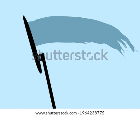 Wipers clean the windshield of the car.