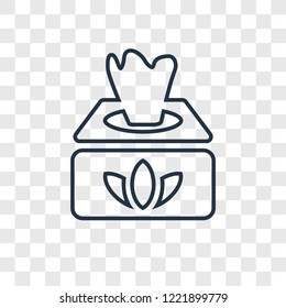 Wipes concept vector linear icon isolated on transparent background, Wipes concept transparency concept in outline style