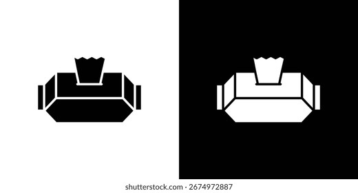 Wipes pack icon logo. simple graphic symbols