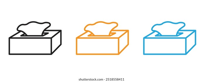 Wipes pack icon Thin line illustration set