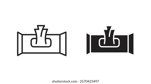 Wipes pack vector web icons set