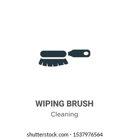 Wiping brush vector icon on white background. Flat vector wiping brush icon symbol sign from modern cleaning collection for mobile concept and web apps design.