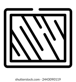 Wiping doormat icon outline vector. Homecoming stairs mat. Welcome home cozy rug