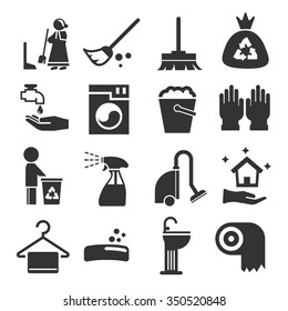 wiping icon set