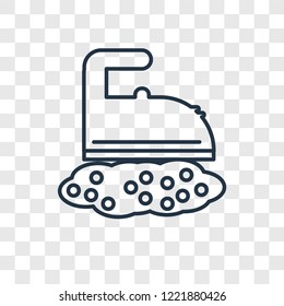 Wiping iron concept vector linear icon isolated on transparent background, Wiping iron concept transparency concept in outline style