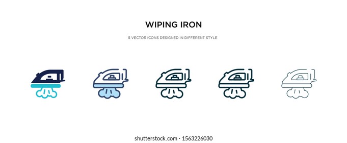 wiping iron icon in different style vector illustration. two colored and black wiping iron vector icons designed in filled, outline, line and stroke style can be used for web, mobile, ui