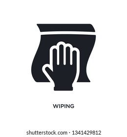 wiping isolated icon. simple element illustration from cleaning concept icons. wiping editable logo sign symbol design on white background. can be use for web and mobile