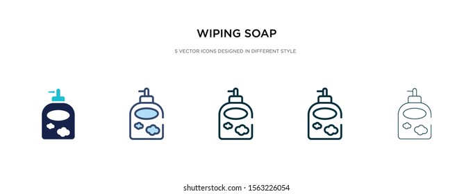 wiping soap icon in different style vector illustration. two colored and black wiping soap vector icons designed in filled, outline, line and stroke style can be used for web, mobile, ui