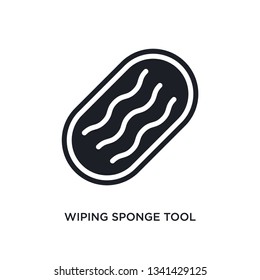 wiping sponge tool isolated icon. simple element illustration from cleaning concept icons. wiping sponge tool editable logo sign symbol design on white background. can be use for web and mobile